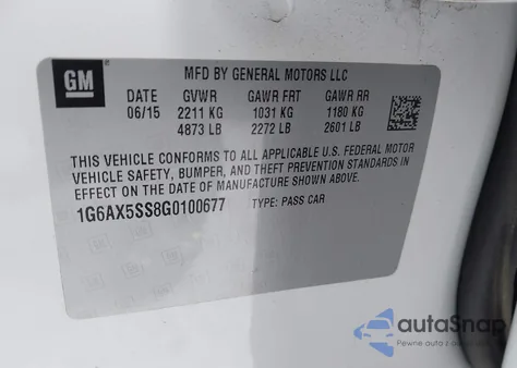 2016 Cadillac Cts Luxury Collection из США, поврежденный, VIN 1G6AX5SS8G0100677